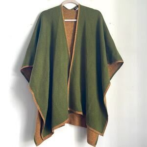 Kerisma angora blend open front drapes knit sweater poncho sz OS